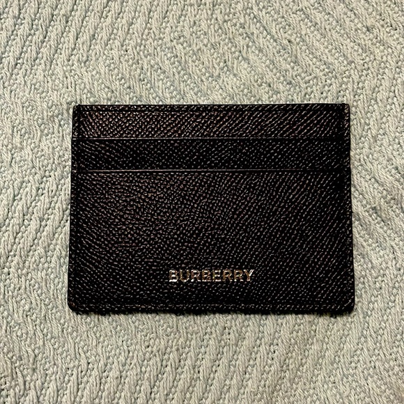 New Burberry leather grained black card case - Picture 1 of 4